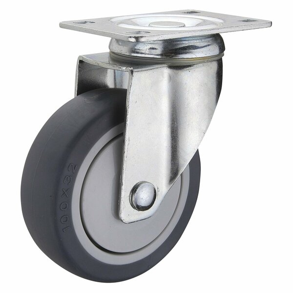 Vestil Dark Gray Swivel Thermoplastic Polyurethane Rubber Caster 5 x 1 1/4 CST-B28-5X1TPR-S